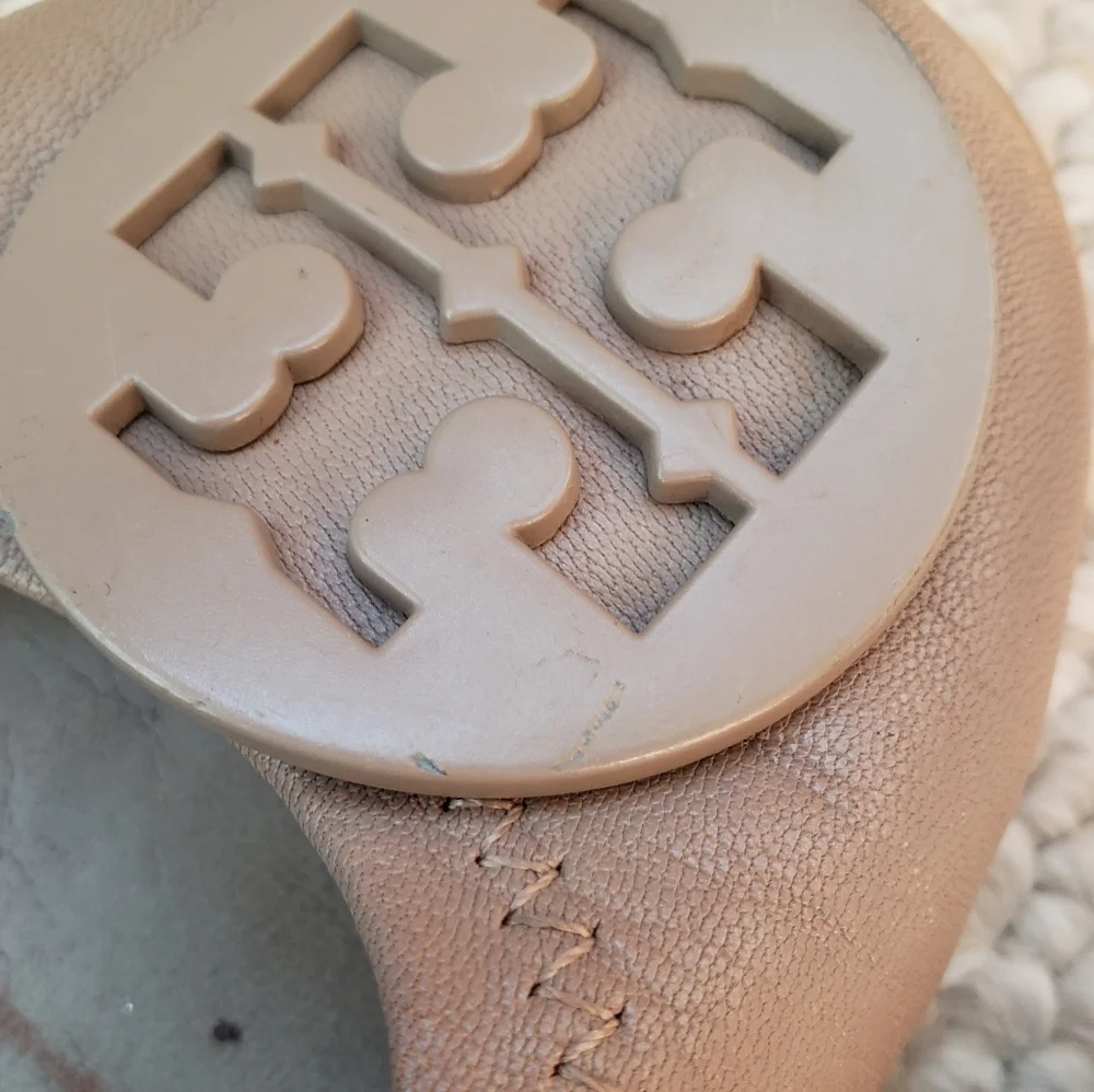 Tory Burch Minnie leather neutral flats 6